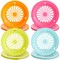 20 Pack 10 inch Reusable Plastic Paper Plate Holders, Heavy Duty Picnic Supplies, Holds 9" Party Plates, 4 Colors